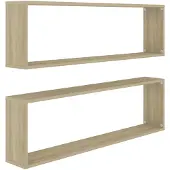 vidaXL Étagères cube murales 2 pcs chêne sonoma bois d'ingénierie