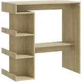 vidaXL Table de bar avec étagère Chêne Sonoma 100x50x101,5 cm Bois composite