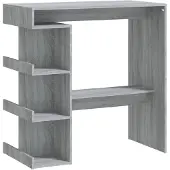 vidaXL Table de bar avec étagère Gris Sonoma 100x50x101,5 cm
