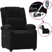 vidaXL Fauteuil relax électrique noir velours