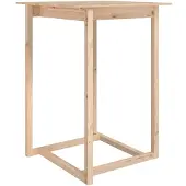 vidaXL Table de bar 80x80x110 cm pin massif
