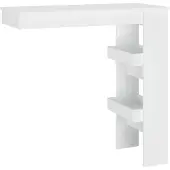 vidaXL Table de bar murale blanche 102x45x103,5 cm Bois composite
