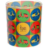 Magic Lights - Bougie En Verre Pop Art Ø7.5cm H8.4cm Moto Magic Lights