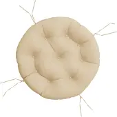 vidaXL Coussin Rond Beige Ø 60 X11 Cm Tissu Oxford