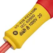 Stanley Fatmax Tournevis Isolé Pozidriv Pz1X100Mm Rouge/Jaune (Import Grande Bretagne)