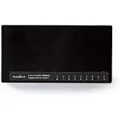 Nedis Commutateur réseau NSWH8P100BK 8 ports (NSWH8P100BK) (8 ports), Switch réseau, Noir