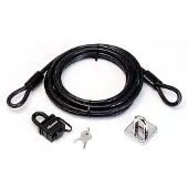 Master Lock 8271EURDAT - Kit De Sécurité - Câble Antivol, Cadenas À Clé Et Point D'ancrage - 4,5 M