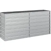 vidaXL -Pflanzer erhöht 160 x 40 x 77 cm galvanisé Stahl Silber