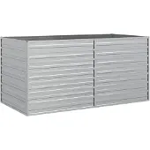vidaXL Plateau de jardin 160x80x77 cm Acier galvanisé argenté