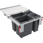 Franke Trieur de déchets GARBO 60-3 Coulisse frontale à partir d'une largeur d'armoire de 60 cm / Poubelle / Poubelle / Collecteur de déchets 38 (1x18+1x12+1x8) litres