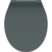 Schutte Abattant WC en duroplast SLIM ANTHRAZIT, abattant WC avec fermeture souple et déverrouillage rapide, abattant WC en design plat