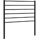 vidaXL Tête de lit de rechange en métal noir 107 cm