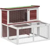 vidaXL Clapier pour lapins Moka 102x90x84,5 cm Pin massif