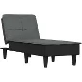 vidaXL Chaise longue Tissu gris foncé