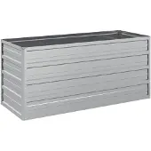 vidaXL Lit surélevé de jardin 100x40x45 cm Acier galvanisé argenté