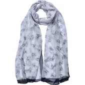 Juleeze Écharpe femme JZSC0717W, motif élégant blanc 50x160 cm