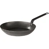 HorecaTraders Poêle lyonnaise | Tôle d'acier | Ø24 cm | Gaz, électrique, vitrocéramique, four