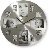 Nedis Horloge murale - diamètre : 400 mm - métal - argent