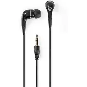 Nedis Casque avec fil - intra-auriculaire - câble rond de 1,2 m - noir (Filaire), Écouteurs, Noir