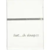 Briljant Baby Drap Berceau Briljant Sssh Je Dors Blanc (Coton)-75 x 100 cm (Wieglaken)