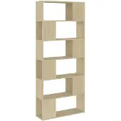 vidaXL Bibliothèque/Séparateur de pièce Chêne sonoma Bois d'ingénierie