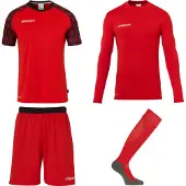 Uhlsport Reaction Set De Gardien De But Enfants - Rouge / Noir | Taille: 128