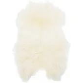 vidaXL Housse de chaise en peau de mouton islandaise Crème 70x110 cm