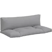 vidaXL Coussins de palette lot de 2 gris tissu