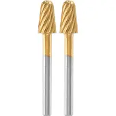 Dremel Lot de 2 fraises haute performance en acier rapide pour Max 117 - pointe ronde de 6,4 mm de diamètre