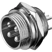 Pro Connecteur encastré pour microphone, 4 broches, Connecteur audio, Argent