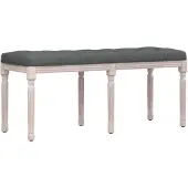 vidaXL Banc Gris foncé 110x40x49 cm Tissu