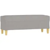 vidaXL Banc Gris clair 100x35x41 cm Tissu