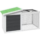 vidaXL Clapier pour lapins Gris 100,5x54x55 cm Pin massif