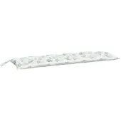 vidaXL Coussin de banc de jardin motif de feuilles 150x50x7 cm