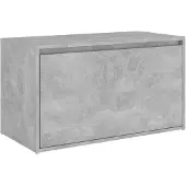 vidaXL Banc d'entrée 80x40x45 cm Gris béton Bois d'ingénierie