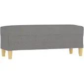 vidaXL Banc Gris foncé 100x35x41 cm Tissu