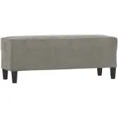 vidaXL Banc Gris clair 100x35x41 cm Velours