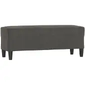 vidaXL Banc Gris foncé 100x35x41 cm Velours