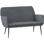 vidaXL Banc Gris foncé 108x79x79 cm Velours