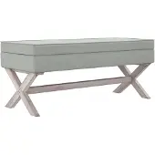vidaXL Tabouret de rangement Gris clair 110x45x49 cm Velours