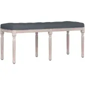 vidaXL Banc Gris foncé 110x40x49 cm Velours