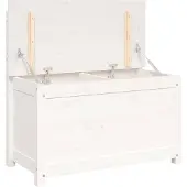 vidaXL Banc Blanc 80x41x77 cm Bois de pin massif