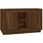 vidaXL Sideboard brun imitation chêne 102x35x60 cm Matériau dérivé du bois