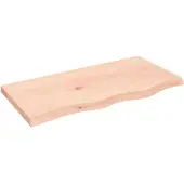 vidaXL Dessus de table 80x40x(2-4) cm bois de chêne massif non traité