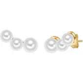 Valero Pearls Boucles d'oreilles or / blanc perle