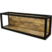 HSM Etagère murale Levels 75x25cm - bois de manguier/fer