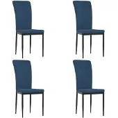 vidaXL Chaises de salle à manger 4 pcs. Bleu velours