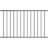 vidaXL Panneau de clôture Acier revêtu par poudre 1,7x1 m Noir