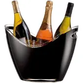 HorecaTraders Refroidisseur à vin | Plastique | Noir | 6 L | 26 x 35 x 26 cm