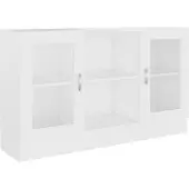 vidaXL Armoire vitrine blanc 120x30,5x70 cm Bois composite